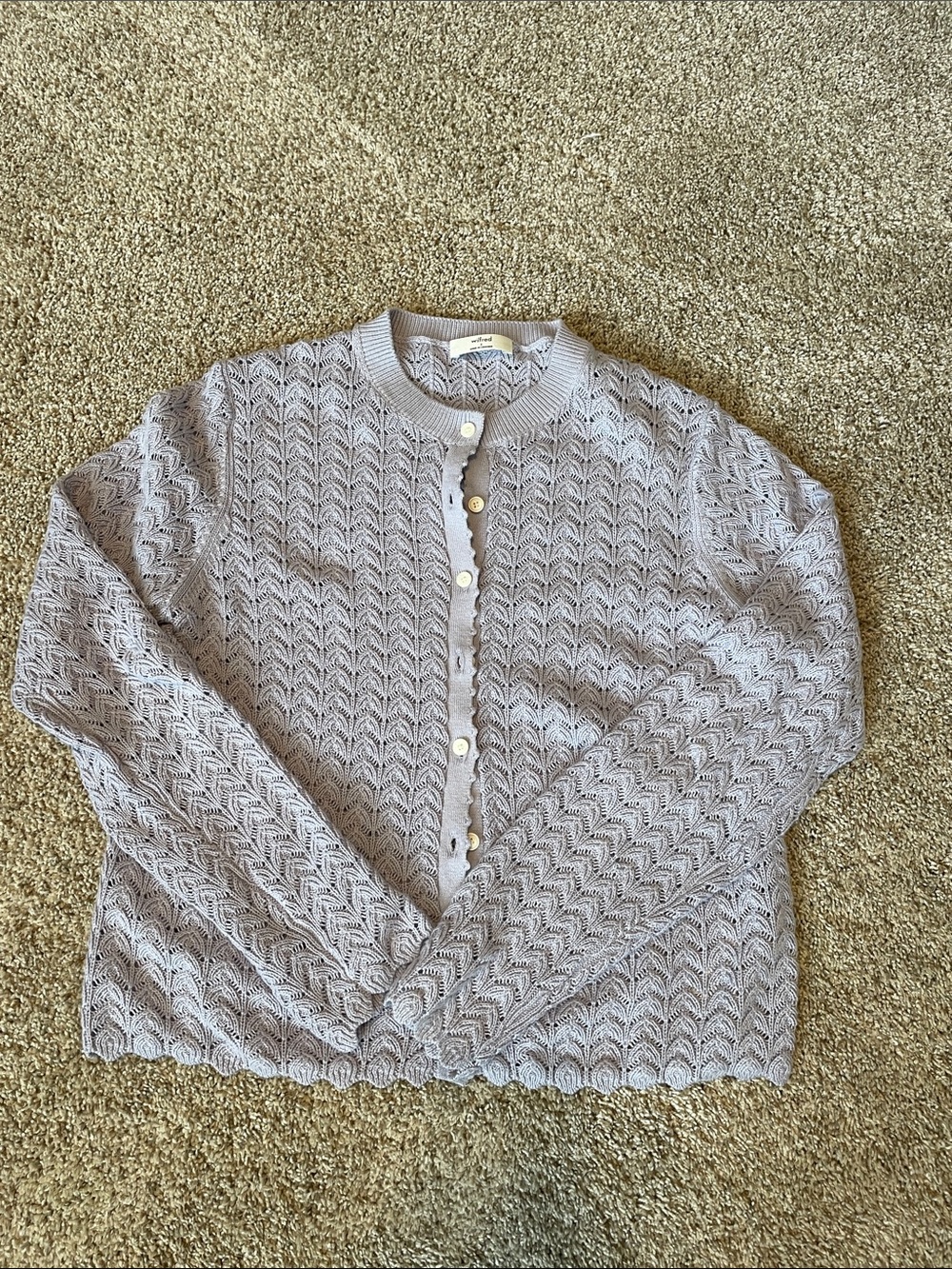 Aritzia Wilfred Crochet Cardigan